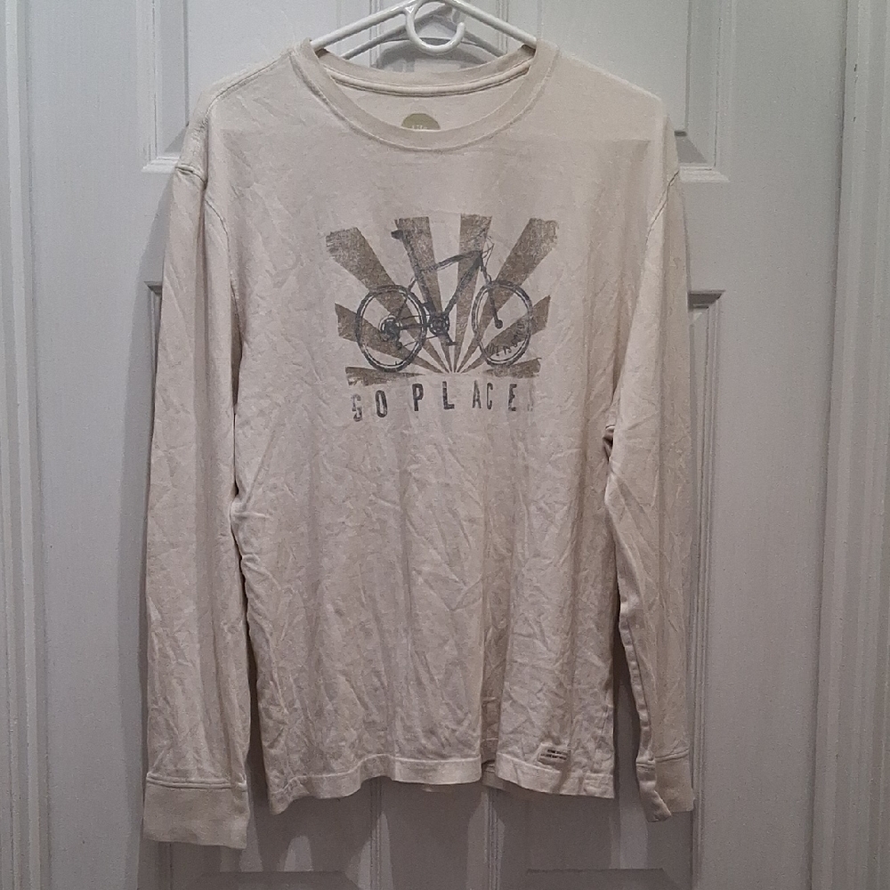 Life Is Good Olive Green Graphic Tee